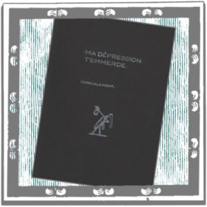 Carte typo avec un cafard dépressif
